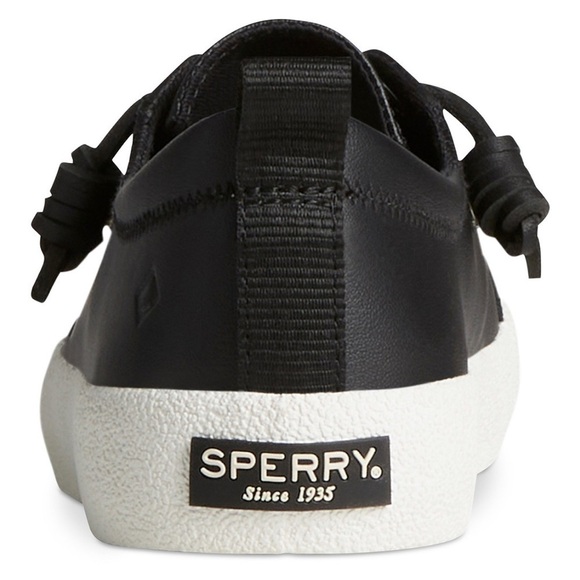 SPERRY CREST VIBE AP LEATHER BLACK SIZE 7 COLOR BLACK LEATHER NWT - Picture 3 of 9